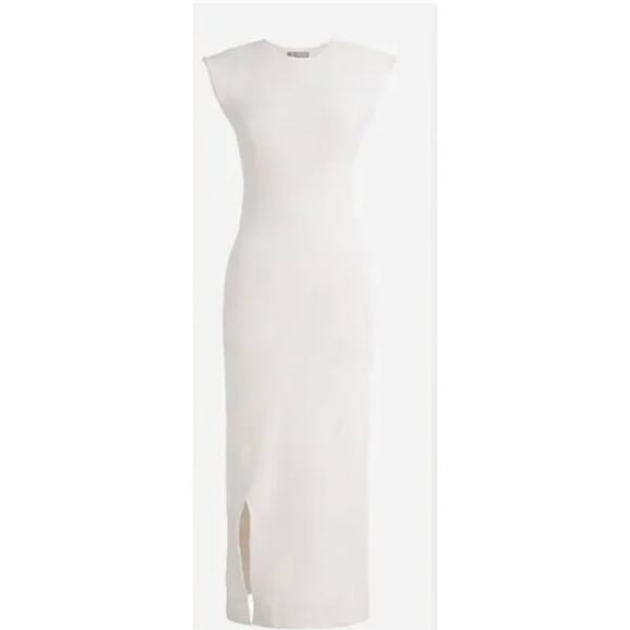 J. Crew Dresses & Skirts - J. Crew White Midi Cap-Sleeve Split Dress